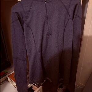 Reebok Play Dry 1/4 Zip Large Women Black Activewear Pullover Long Sleeve Used